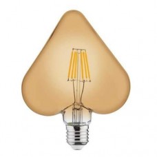 Лампа винтажная светодиодная (ретро)  "RUSTIC HEART-6" 6W Filament led 2200К  E27